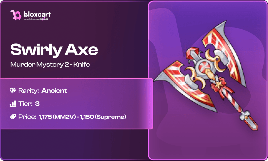 Swirly Axe MM2: An Ancient Rarity in Murder Mystery 2